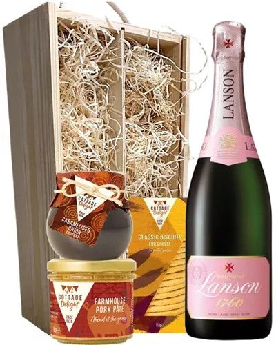 LansonRoseChampagneHamper