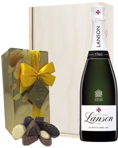 LansonWhiteLabelChampagneandChocolateGiftSet