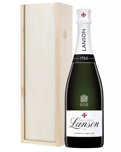 LansonWhiteLabelChampagneGiftinWoodenBox