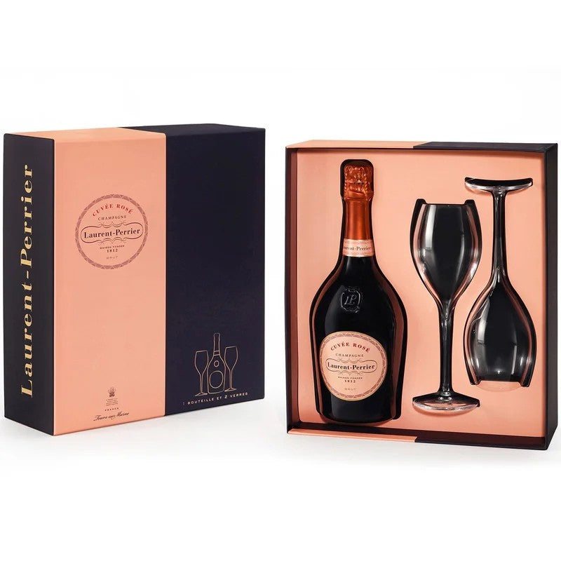 LaurentPerrierRoseNVChampagnewith2GlassesGiftSet