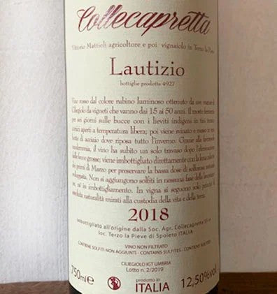 Lautizio2019UmbriaIgt–Collecapretta