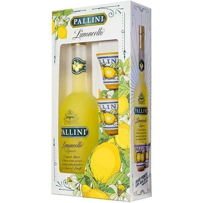 LimoncelloPallini(50CL,26%Vol.)–Packwithtwoceramicglasses