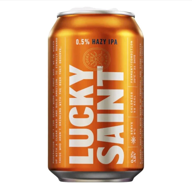LuckySaintHazy–NonAlcoholicIPA