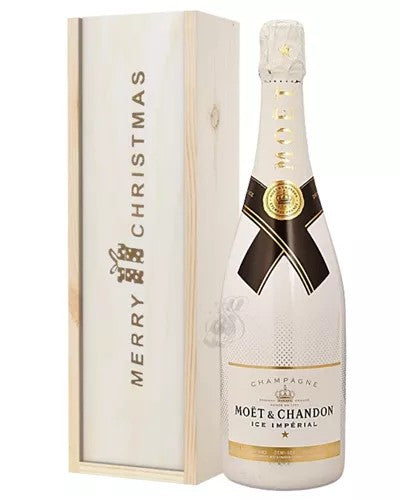 MoetIceImperialChampagneSingleBottleChristmasGiftInWoodenBox