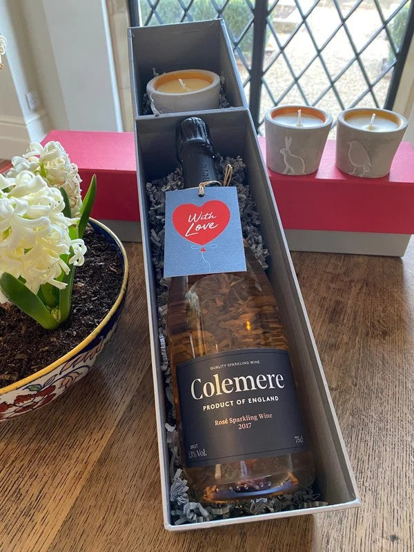 MotheringSunday–ColemereSparklingRoséWineandCandle