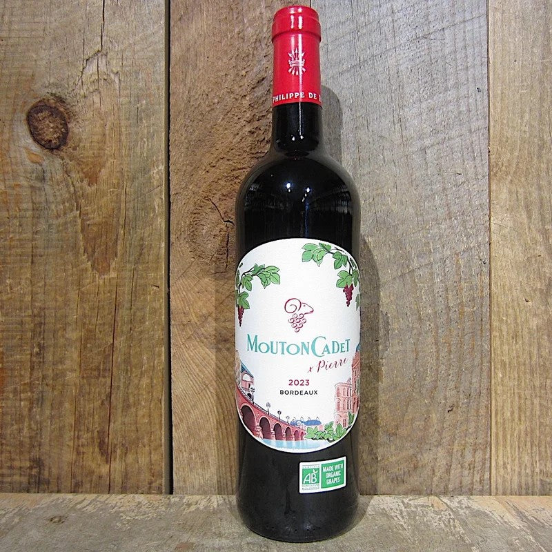 MoutonCadetBioMerlotxPierre2023750ml