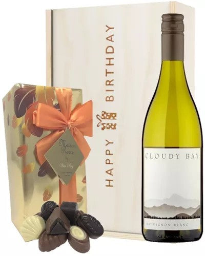 NewZealandCloudyBaySauvignonBlancWineandChocolateBirthdayGiftBox