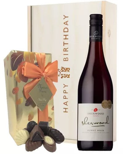 NewZealandPinotNoirRedWineWineandChocolateBirthdayGiftBox