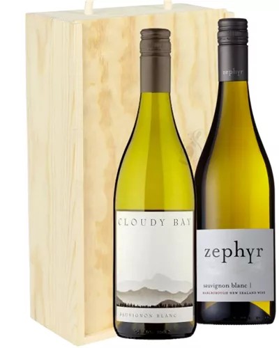 NewZealandSauvignonBlancMixedTwoBottleWineGiftinWoodenBox