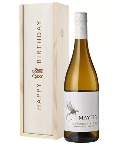 NewZealandSauvignonBlancWhiteWineBirthdayGiftInWoodenBox