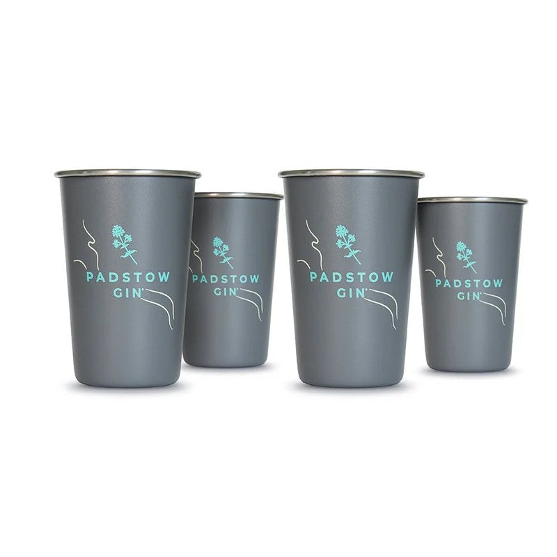 PadstowGinMetalPicnicCup4-pack