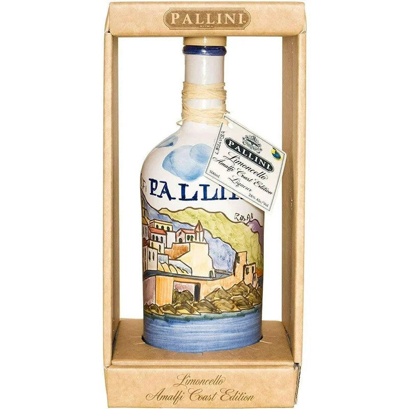 PalliniLimoncelloCostaD’AmalfiPGI(50CL,28.0%Vol.)–Hand-paintedceramic