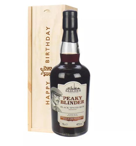 PeakyBlinderSpicedRumBirthdayGiftInWoodenBox