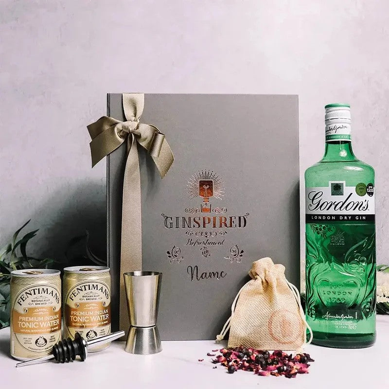 PersonalisedGordonsGinGiftSetinLuxuryEngravedGiftBox