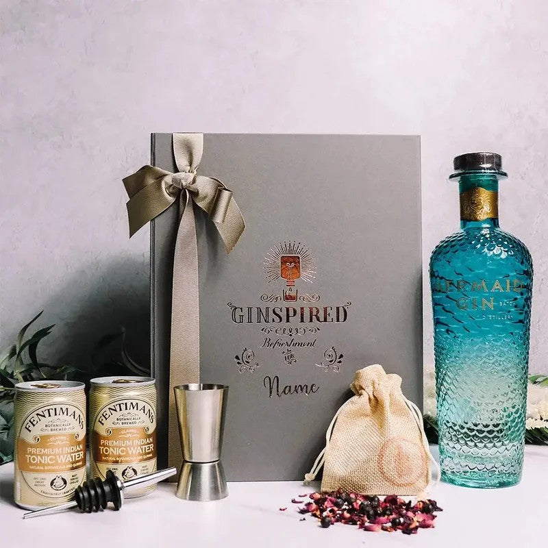 PersonalisedMermaidBlueGinGiftSetinLuxuryEngravedGiftBox