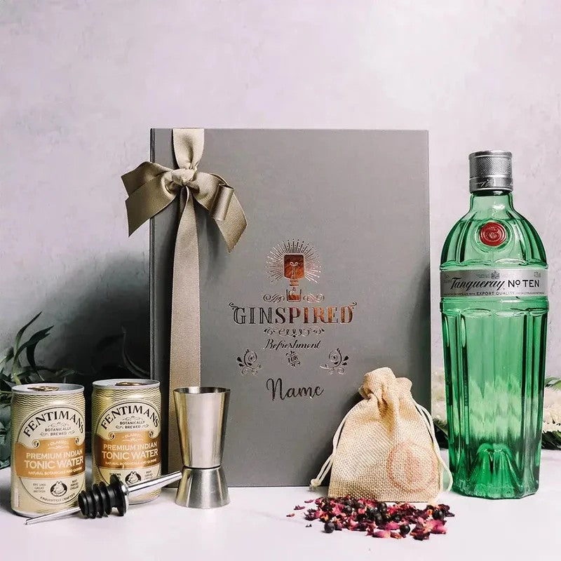 PersonalisedTanquerayNo10DryGinGiftSetinLuxuryEngravedGiftBox