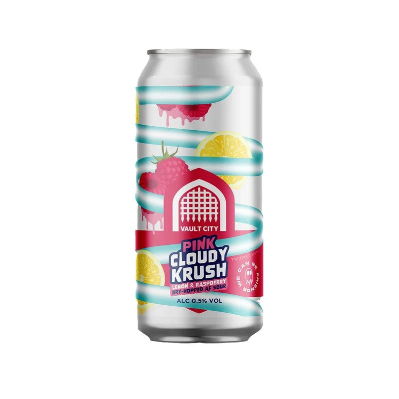 PinkCloudyKrush0.5%-AlcoholFreeLemonRaspberryHopSour