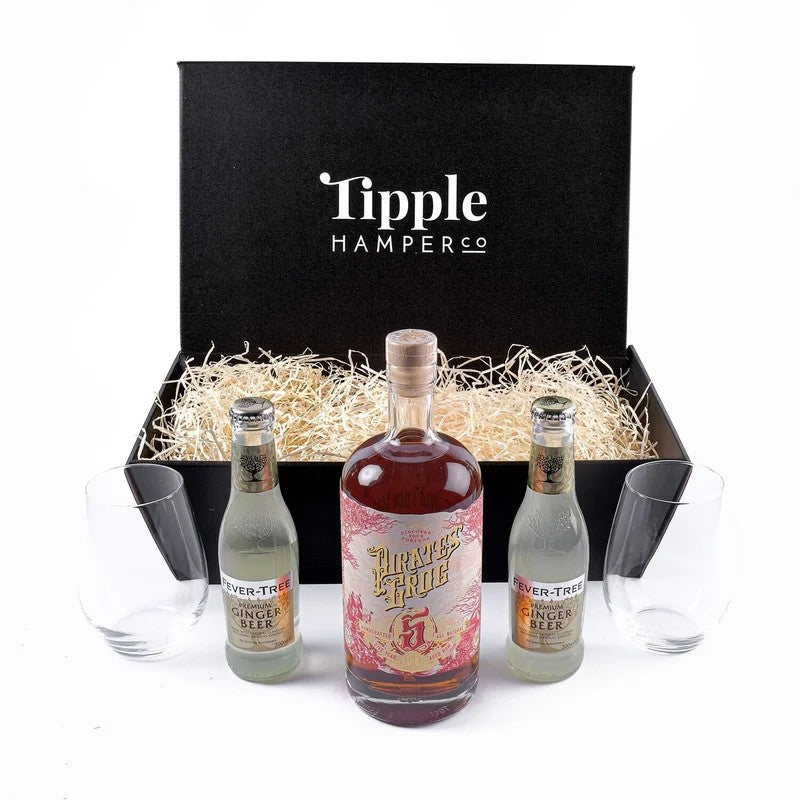 PiratesGrog5YearOldRum,MixerandGlassesGiftSet–37.5%ABV