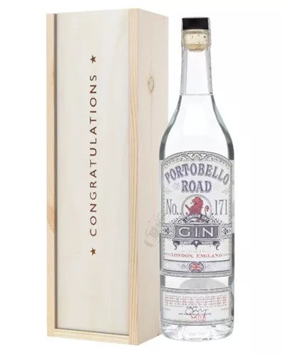 PortobelloRoadGinCongratulationsGiftInWoodenBox