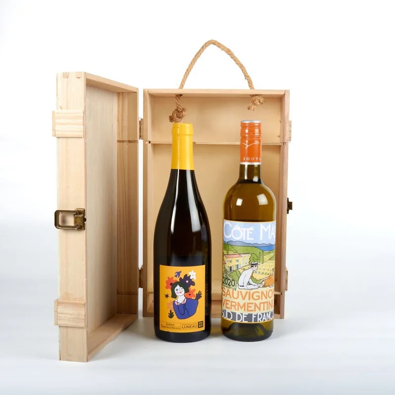 PremiumWhiteWineWoodenGiftBox
