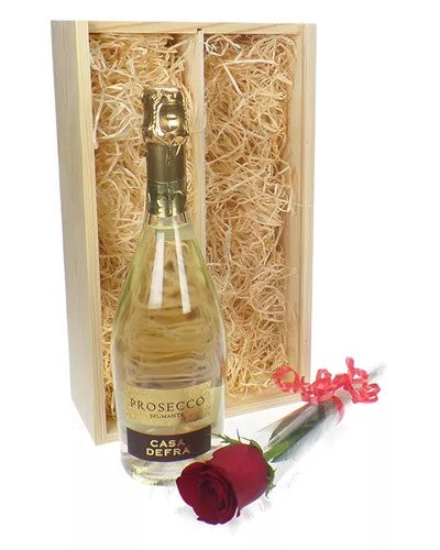 ProseccoAndRedRoseGift