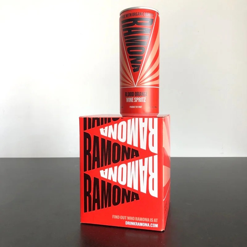 RamonaBloodOrangeWineSpritz250mlCan,Italy
