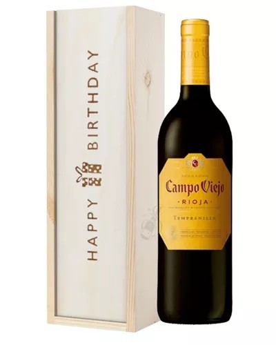 RiojaTempranilloRedWineBirthdayGiftInWoodenBox
