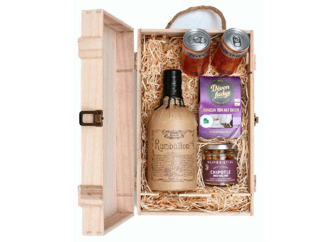 Rumbuillion!Rum&LuxuryNibblesWoodenGiftSet