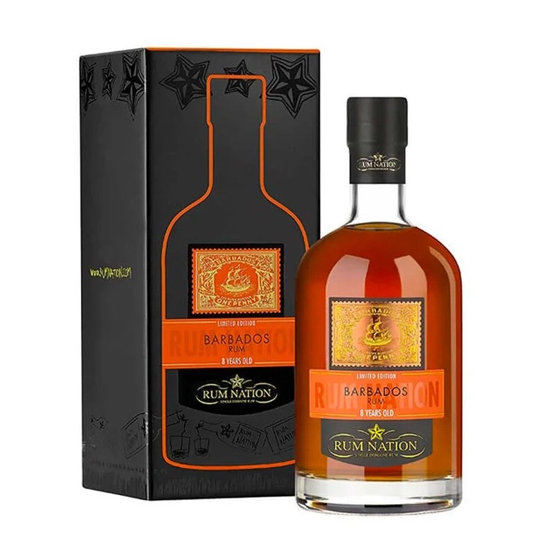 RumNationBarbados8YearsCl70Boxed