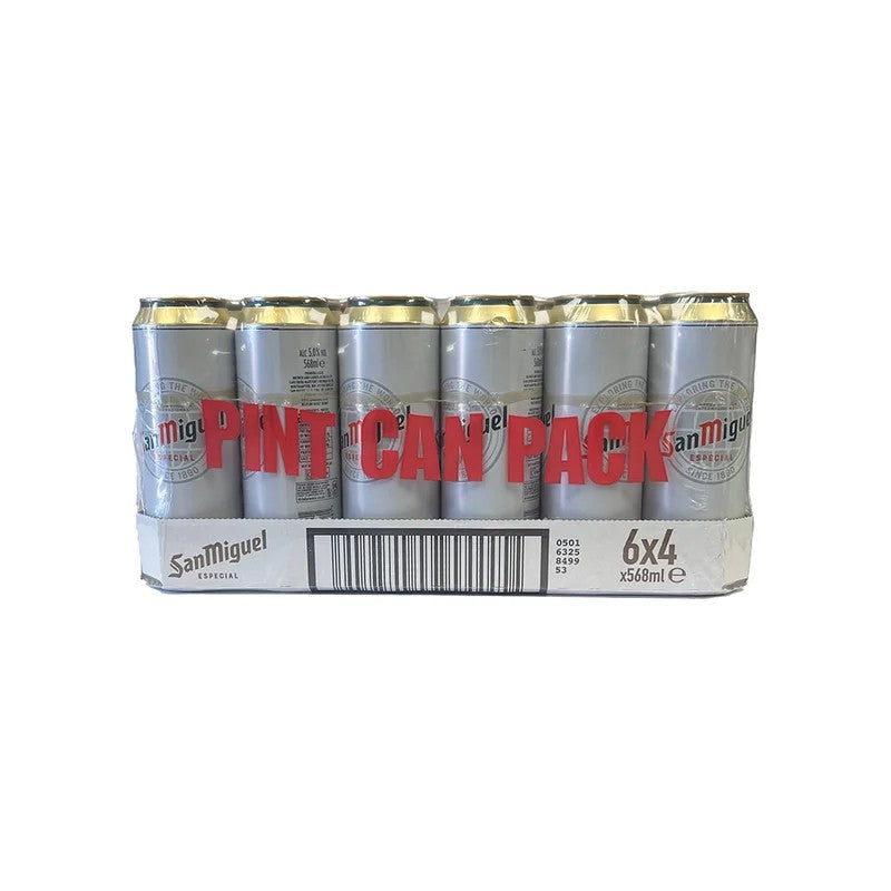 SanMiguelSpanishLagerPintCans24x568mlCase