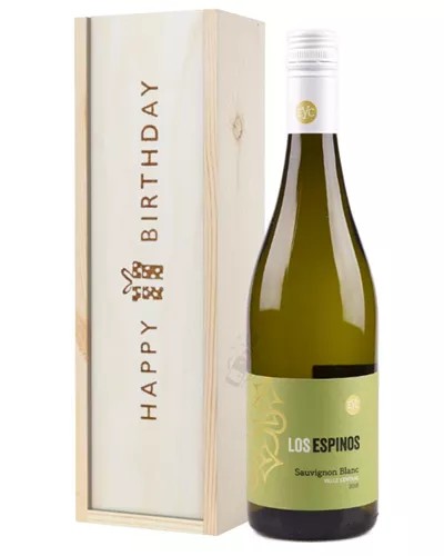 SauvignonBlancChileanWhiteWineBirthdayGiftInWoodenBox