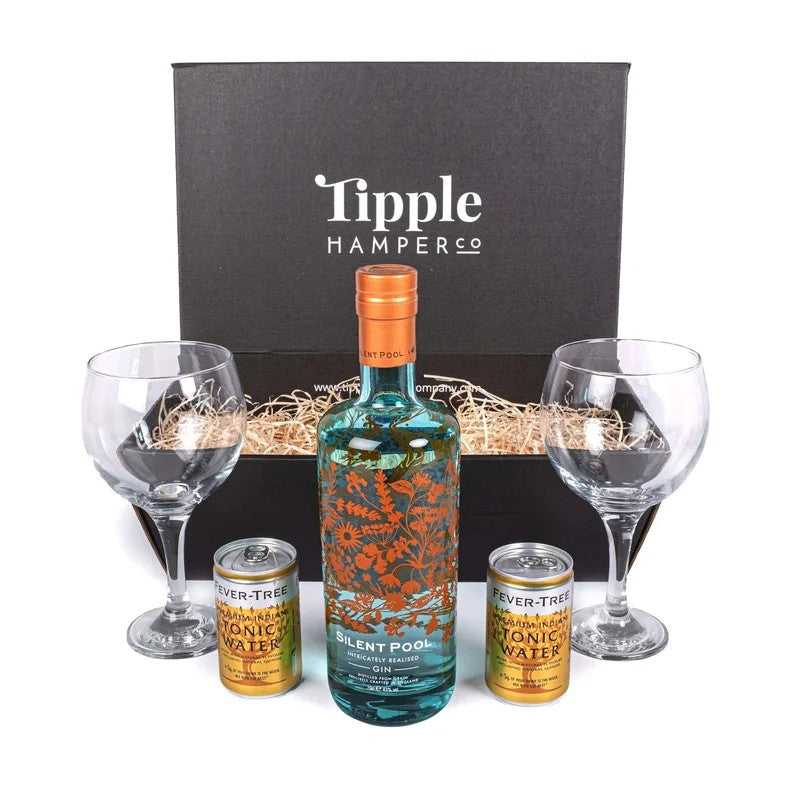 SilentPoolGin&TonicGiftSetHamperwith2Glasses–43%ABV