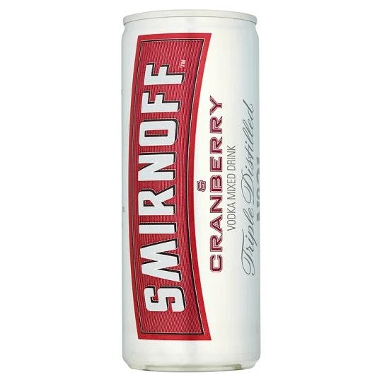 Smirnoff&CranberryVodkaMixedDrink5x250ml