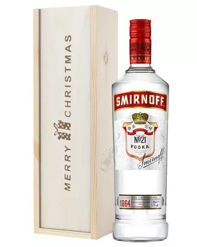 SmirnoffRedLabelVodkaChristmasGiftInWoodenBox