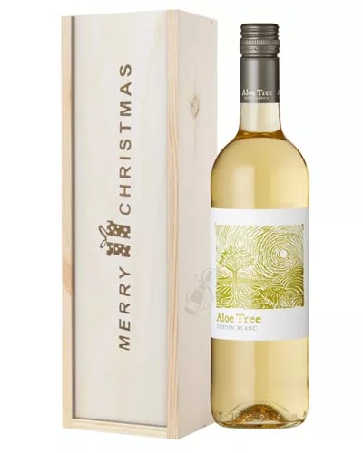 SouthAfricanCheninBlancWhiteWineSingleBottleChristmasGiftInWoodenBox