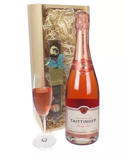 TaittingerRoseChampagneandChocolatesGiftSet