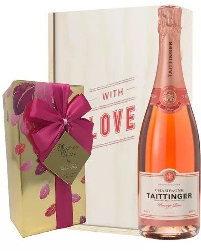 TaittingerRoseValentinesChampagneandChocolatesGiftBox