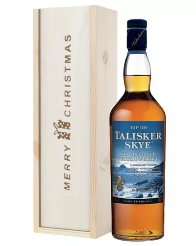 TaliskerSkyeSingleMaltWhiskyChristmasGiftInWoodenBox