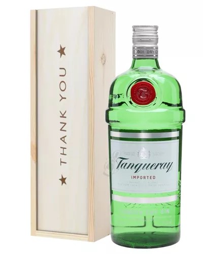 TanquerayLondonDryGinThankYouGiftInWoodenBox