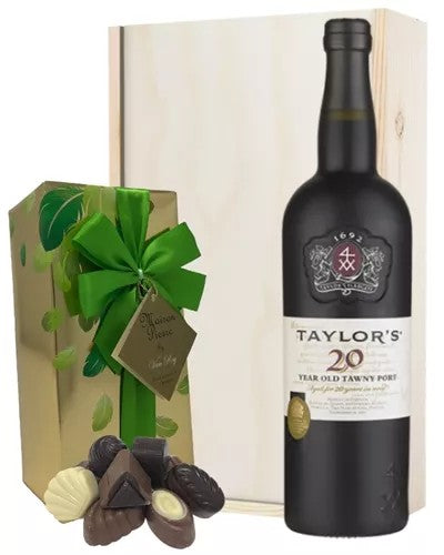 Taylors20YearOldPortandChocolatesGiftSetinWoodenBox