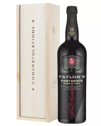 TaylorsFirstReservePortCongratulationsGiftInWoodenBox