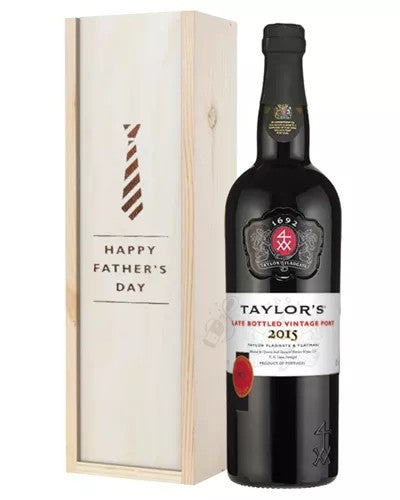 TaylorsLateBottledVintagePortFathersDayGiftInWoodenBox