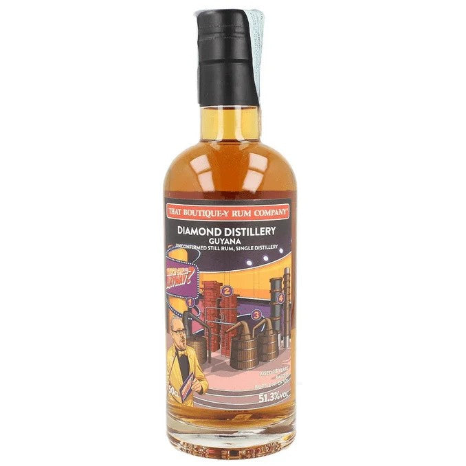Thatboutique-yrumcompanyDiamondDist.(UnconfirmedStill)Guyana–18YO(50CL,51.3%Vol.)