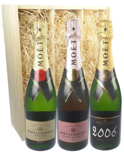 TheMoetCollectionThreeBottleChampagneGiftinWoodenBox