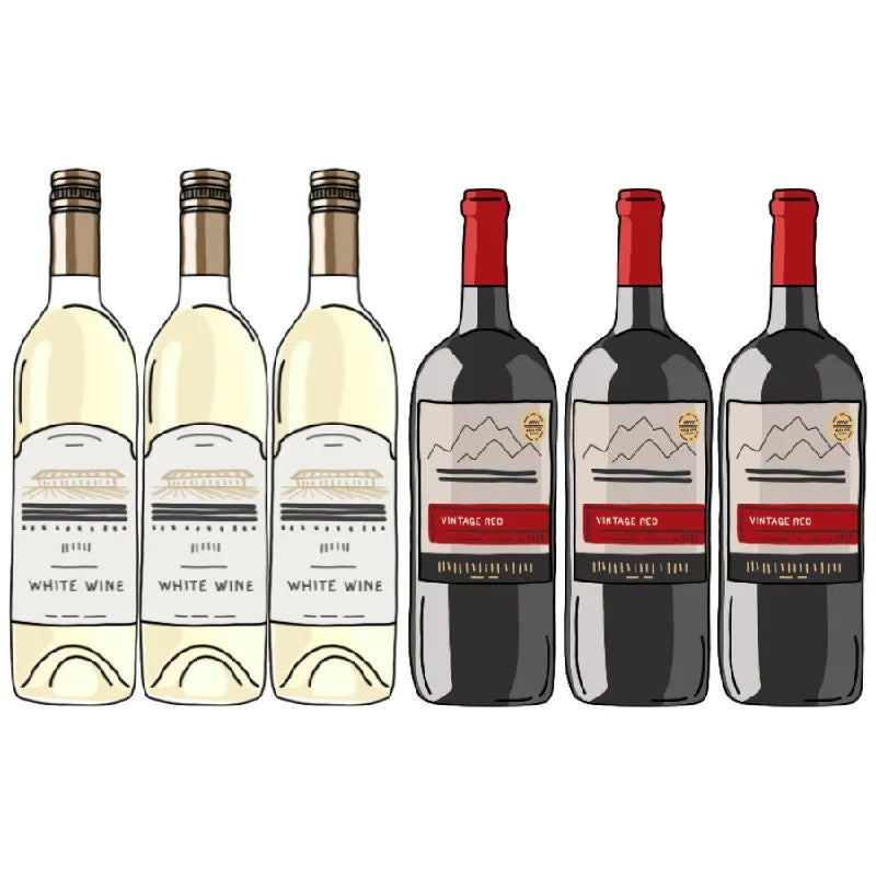 TheWineClub~Vin–to–Glass~SixBottlesCase~6bottlesfromEverydayDrinkingWineSelection