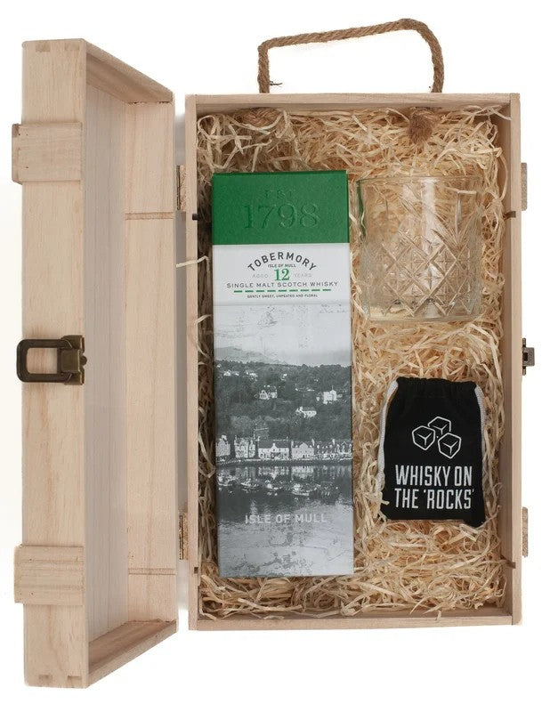 Tobermory12YearOldSingleMaltWhisky&LuxuryNibblesWoodenGiftBoxSet