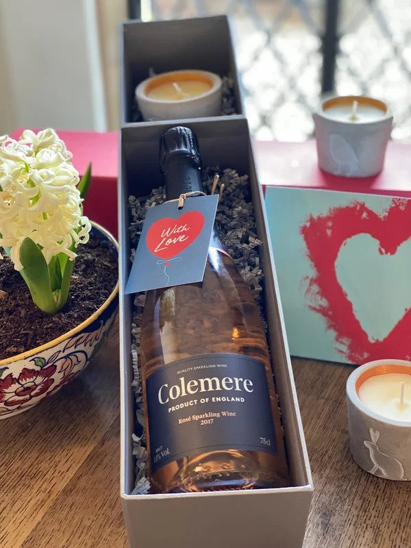 Valentine’sBox–ColemereSparklingRoséWineandCandle