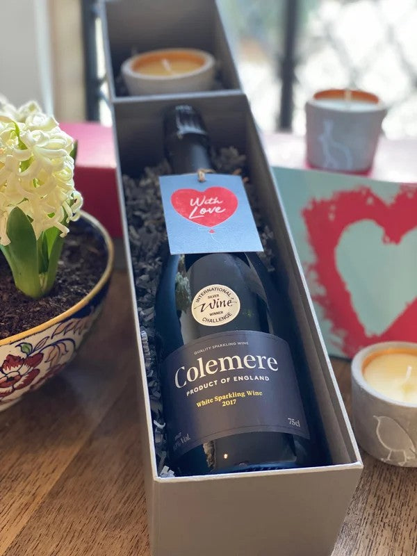 Valentine’sBox–ColemereSparklingWhiteWineandCandle