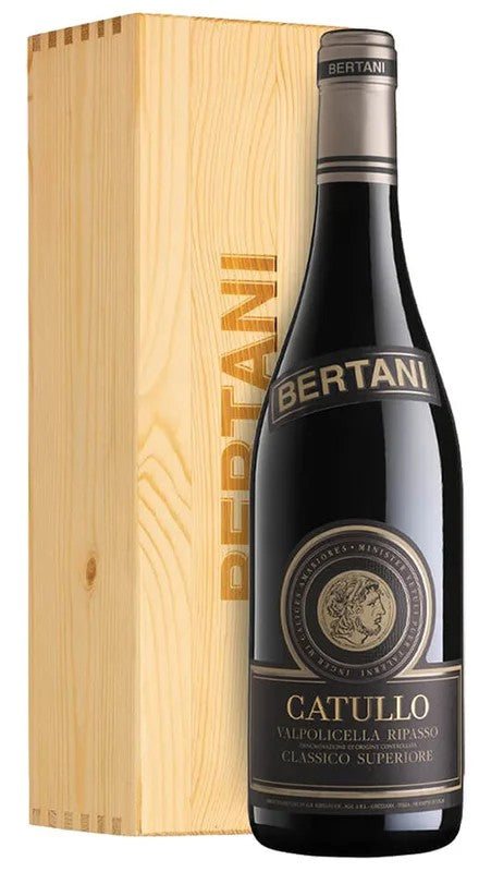 ValpolicellaRipassoClassicoSuperioreDOC–Catullo–WoodenCase–Bertani