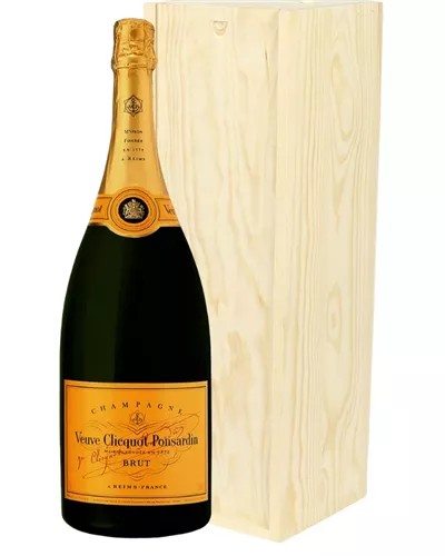 VeuveClicquotChampagneMagnum150clinWoodenGiftBox